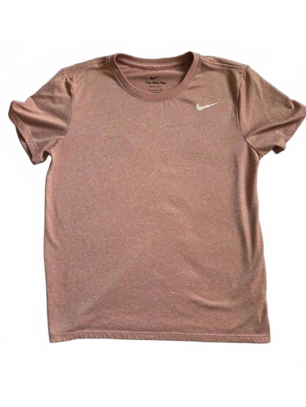 Nike Dri-Fit The Nike Tee - Pink Heathered Short Sleeve Shirt - Size Small
